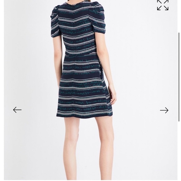 Maje Romancier Text-Print Woven Dress - Picture 3 of 10